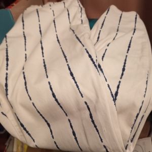 Ladies Time and Tru White with black stripes Jeggings Pants Size L (12-14)